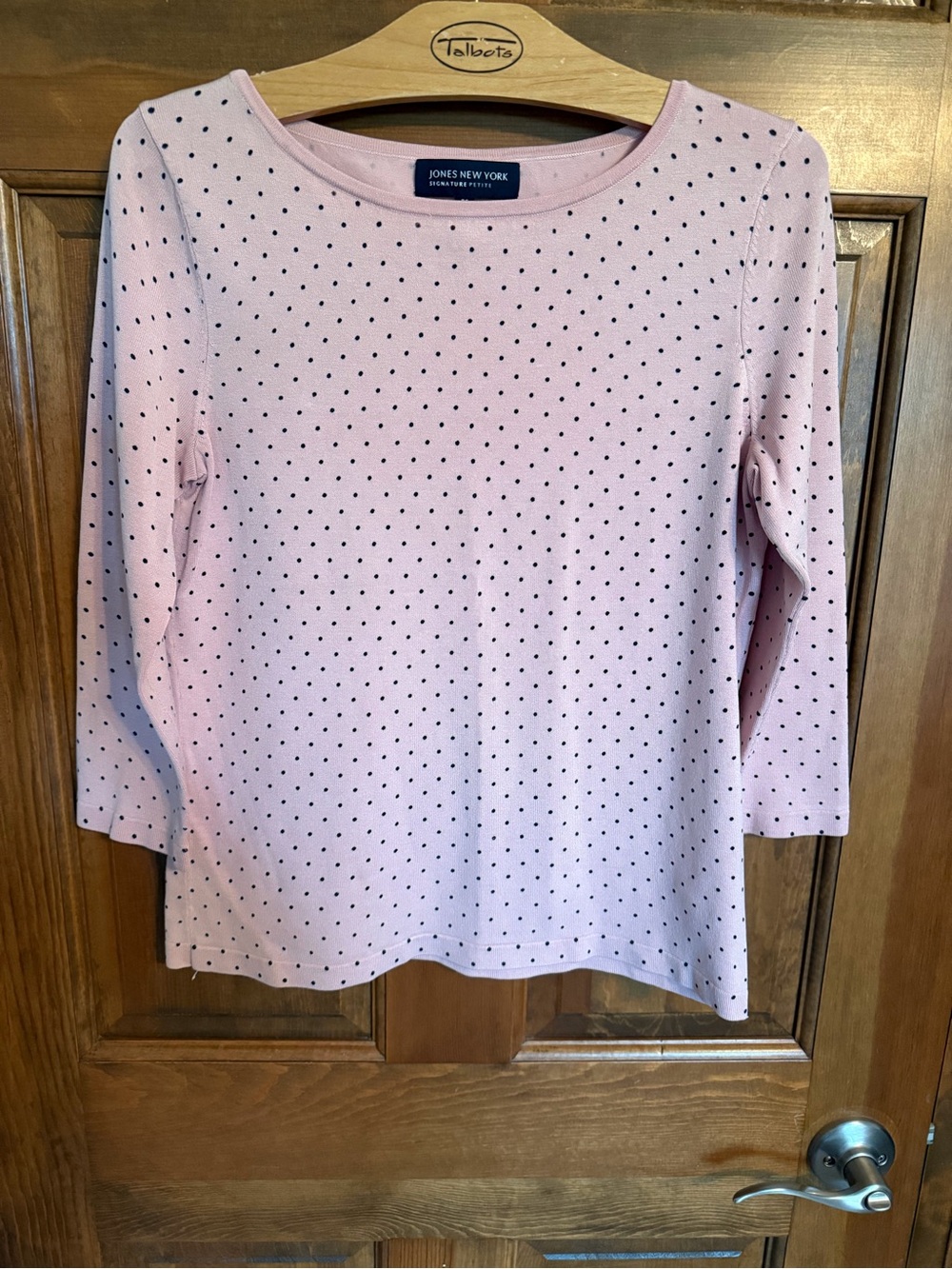 Jones New York Light Pink Polka Dot Top